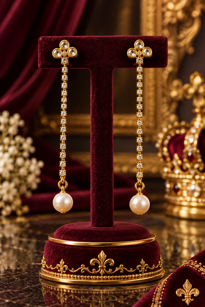 Royal Pearl Cascade Earrings