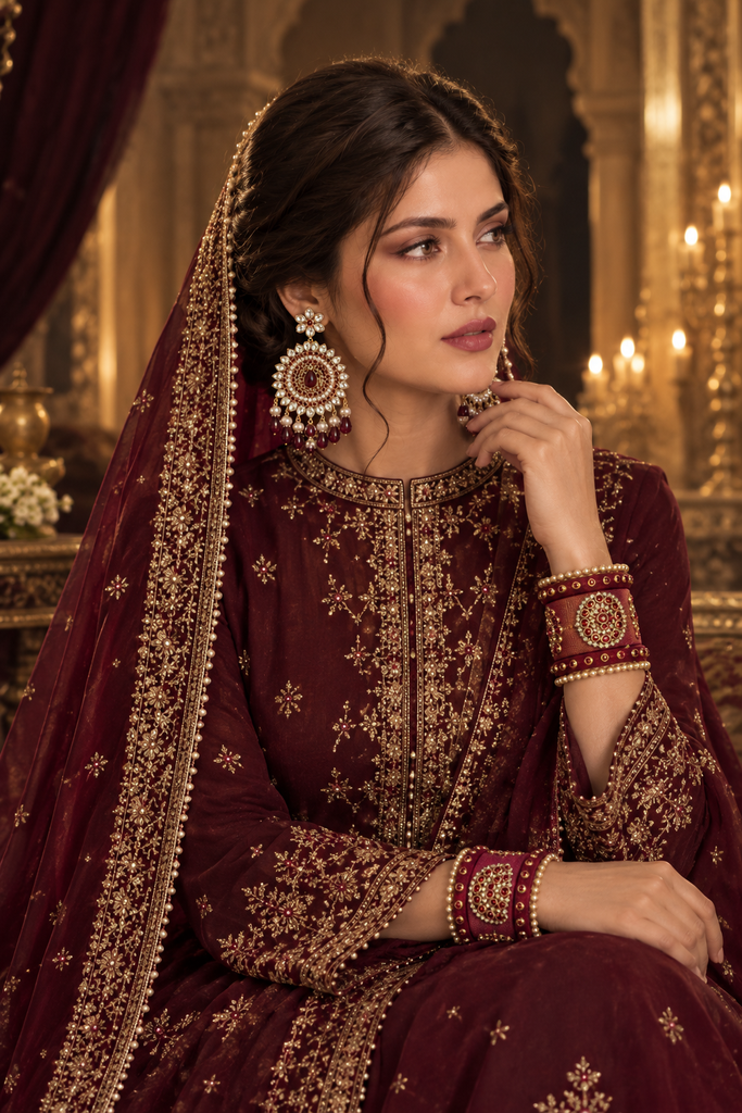 Royal Ruby Kundan Bangle & Earring