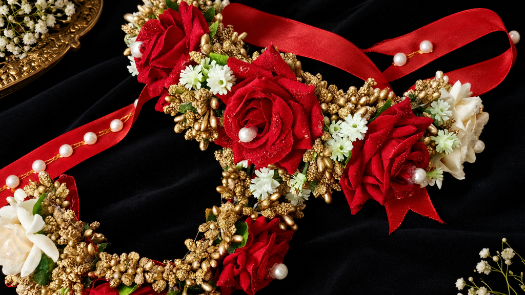 Scarlet Pearl Heritage Gajra