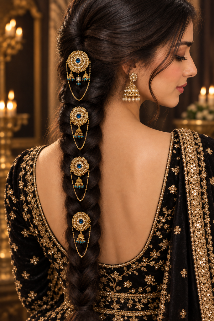 Royal Azure Braid Ornament Set