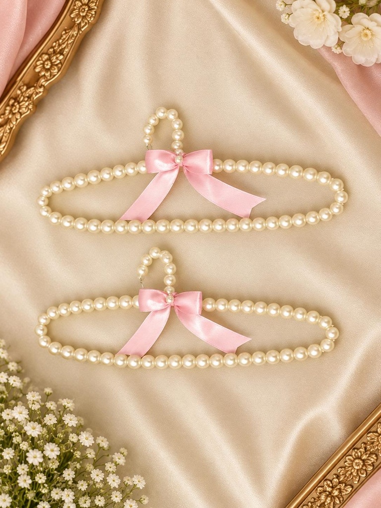 Blush Pearl Bow Garlands — Set of 2