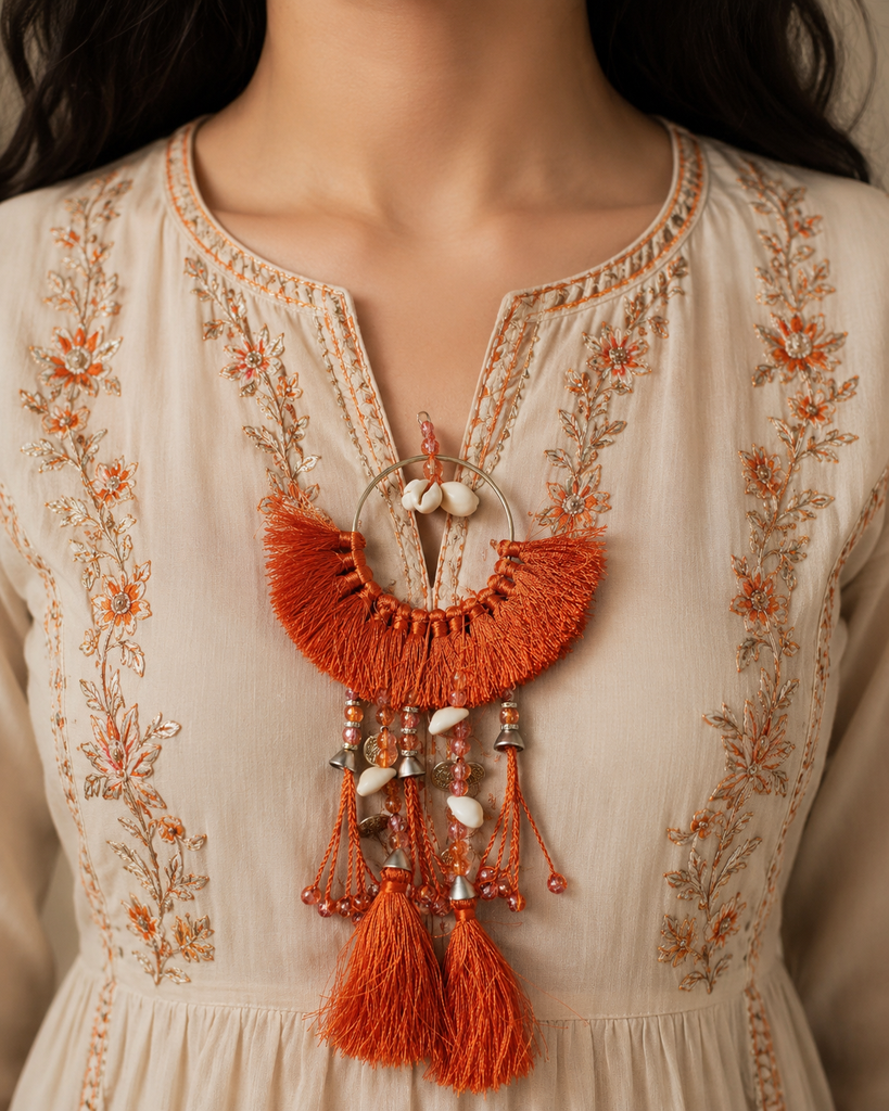 Royal Coin & Shell Jhumar Hanging