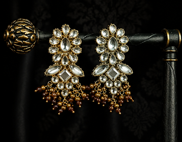 Kundan Drop Earrings
