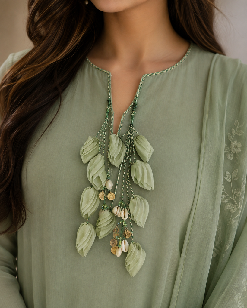 Boho Statement Fabric Leaf Dorri
