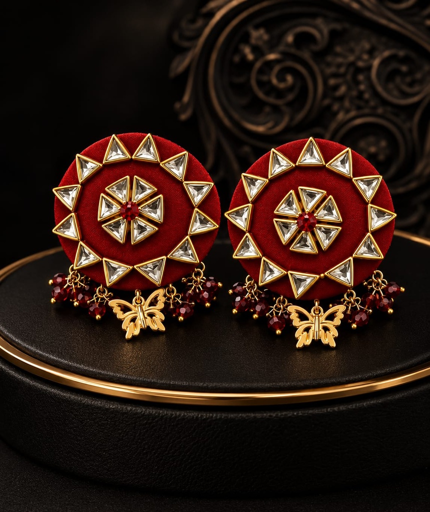 The Crimson Mariposa Studs