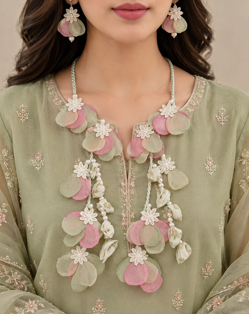 Couture Fabric-Art Necklace Tassel