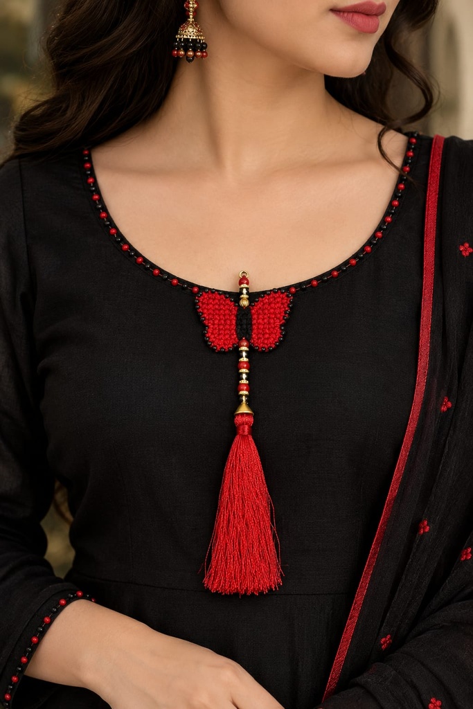 Butterfly Neck Tassel